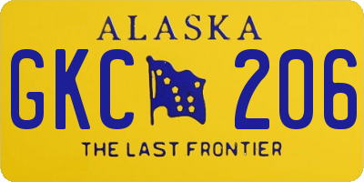 AK license plate GKC206
