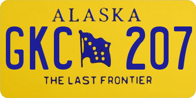 AK license plate GKC207