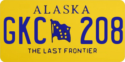 AK license plate GKC208