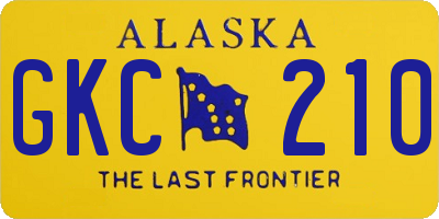 AK license plate GKC210