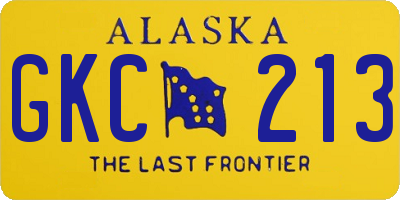 AK license plate GKC213