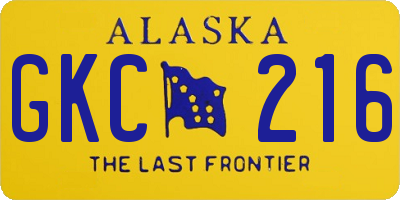 AK license plate GKC216