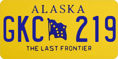 AK license plate GKC219