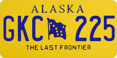 AK license plate GKC225