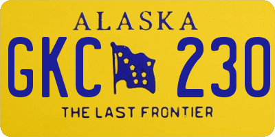 AK license plate GKC230