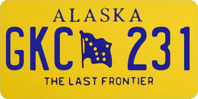 AK license plate GKC231