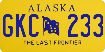AK license plate GKC233