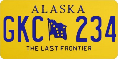 AK license plate GKC234
