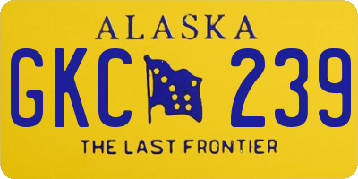 AK license plate GKC239