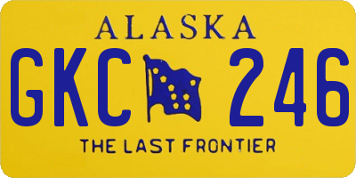 AK license plate GKC246