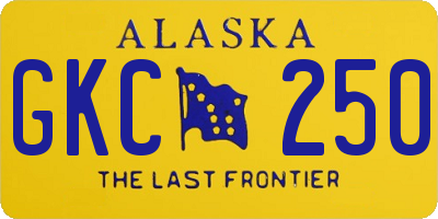 AK license plate GKC250