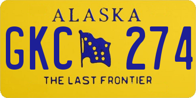AK license plate GKC274