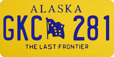 AK license plate GKC281