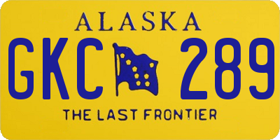 AK license plate GKC289