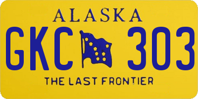 AK license plate GKC303