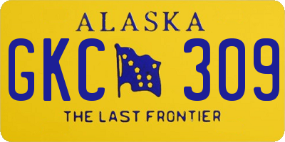 AK license plate GKC309