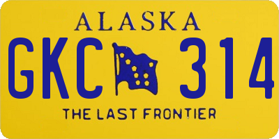 AK license plate GKC314