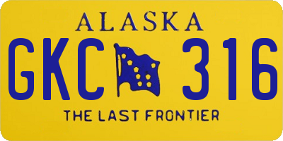 AK license plate GKC316