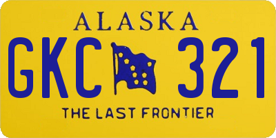 AK license plate GKC321