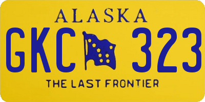 AK license plate GKC323
