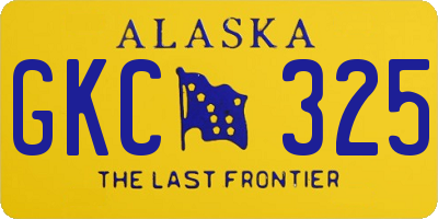 AK license plate GKC325