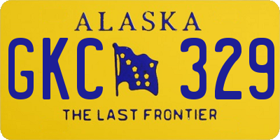 AK license plate GKC329