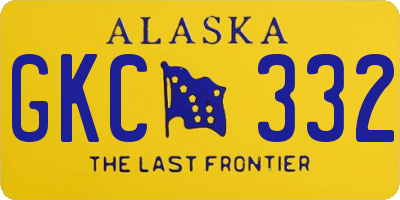 AK license plate GKC332