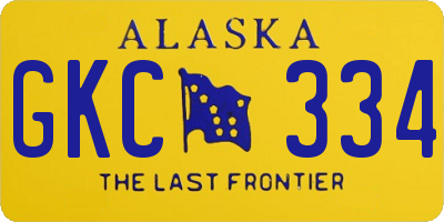 AK license plate GKC334