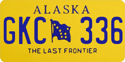 AK license plate GKC336