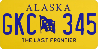 AK license plate GKC345