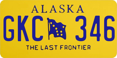 AK license plate GKC346