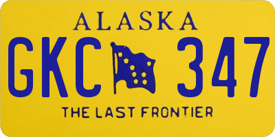 AK license plate GKC347