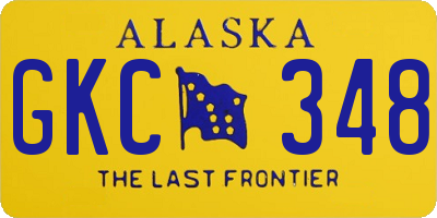 AK license plate GKC348