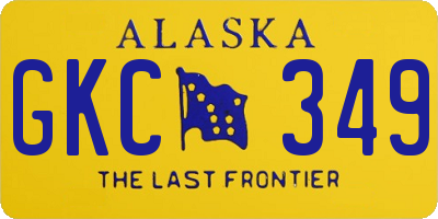 AK license plate GKC349