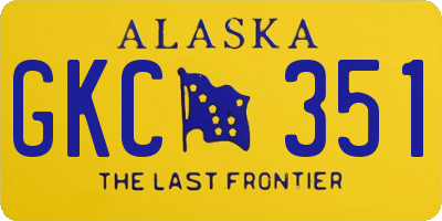 AK license plate GKC351