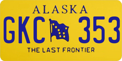 AK license plate GKC353