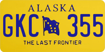 AK license plate GKC355