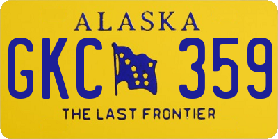 AK license plate GKC359
