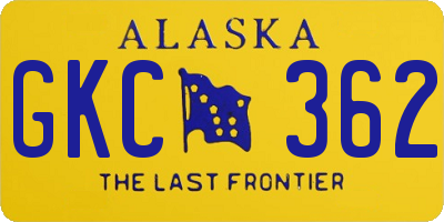 AK license plate GKC362