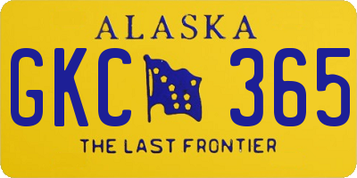 AK license plate GKC365