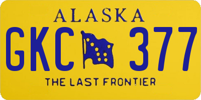 AK license plate GKC377