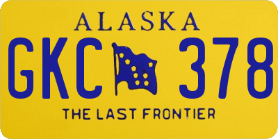 AK license plate GKC378