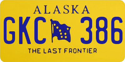 AK license plate GKC386