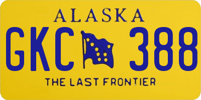 AK license plate GKC388