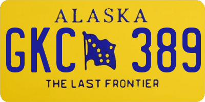 AK license plate GKC389