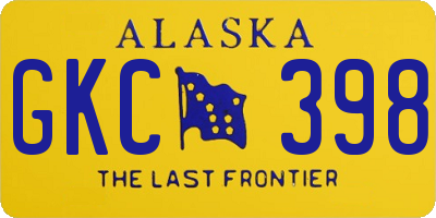 AK license plate GKC398
