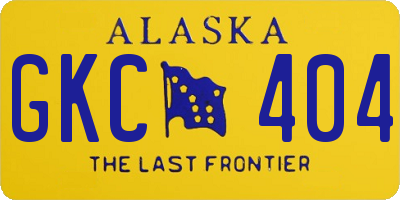 AK license plate GKC404
