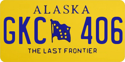 AK license plate GKC406