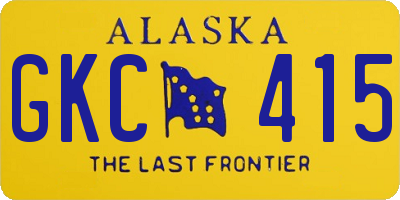 AK license plate GKC415