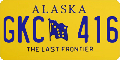 AK license plate GKC416